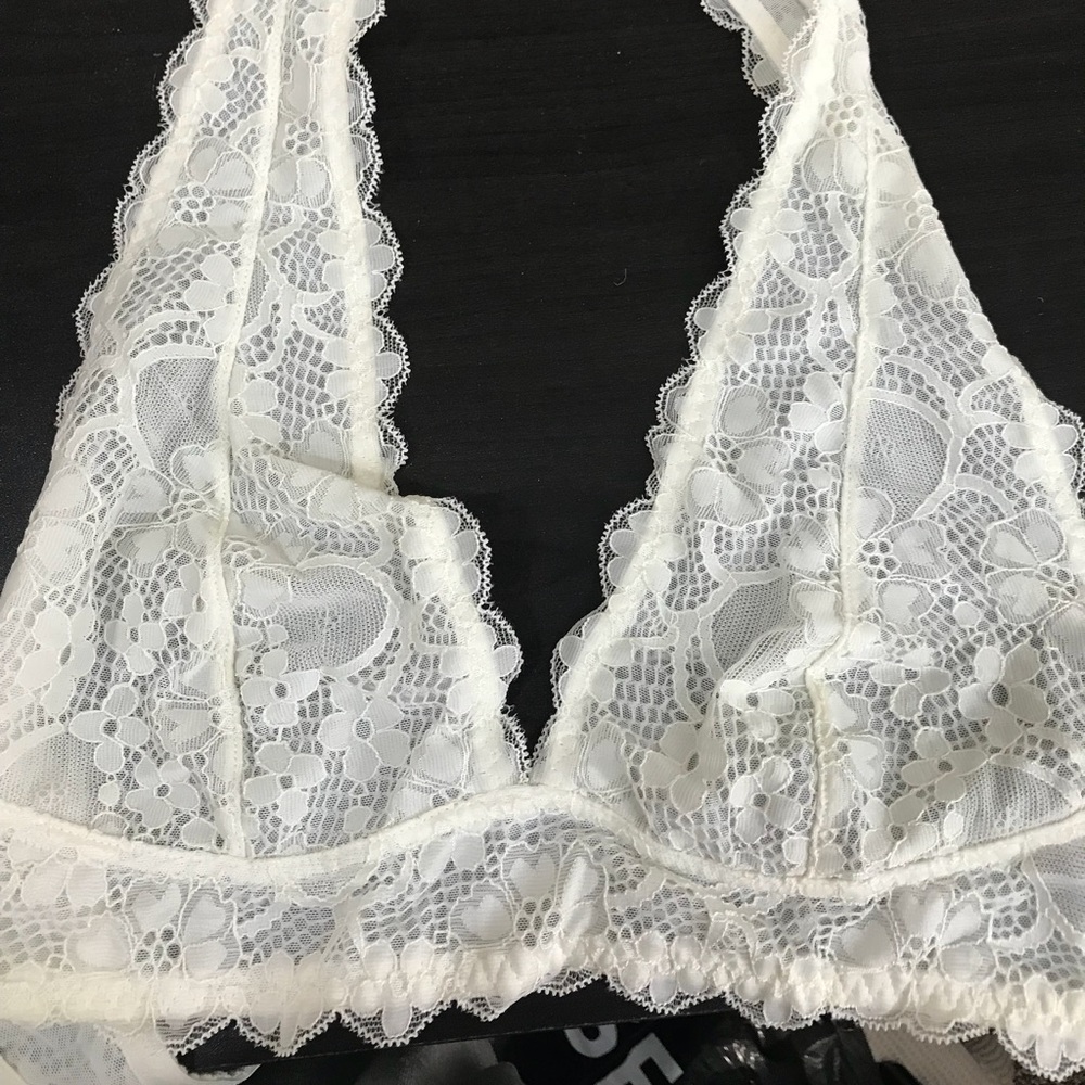Free people lace halter bralette